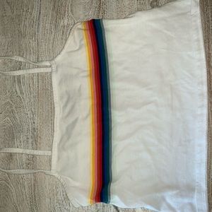 Brandy Melville John Galt White Rainbow Cami Top